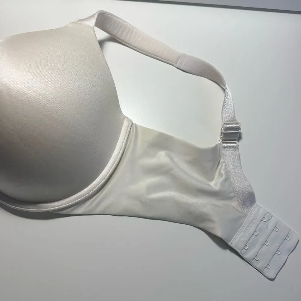 SOMA Full Coverage Shaping Bra 0814 Ivory White Underwire Satin 34DDD